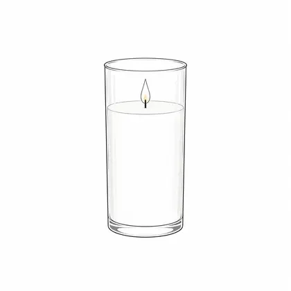 A lit Jewish memorial candle in a glass holder